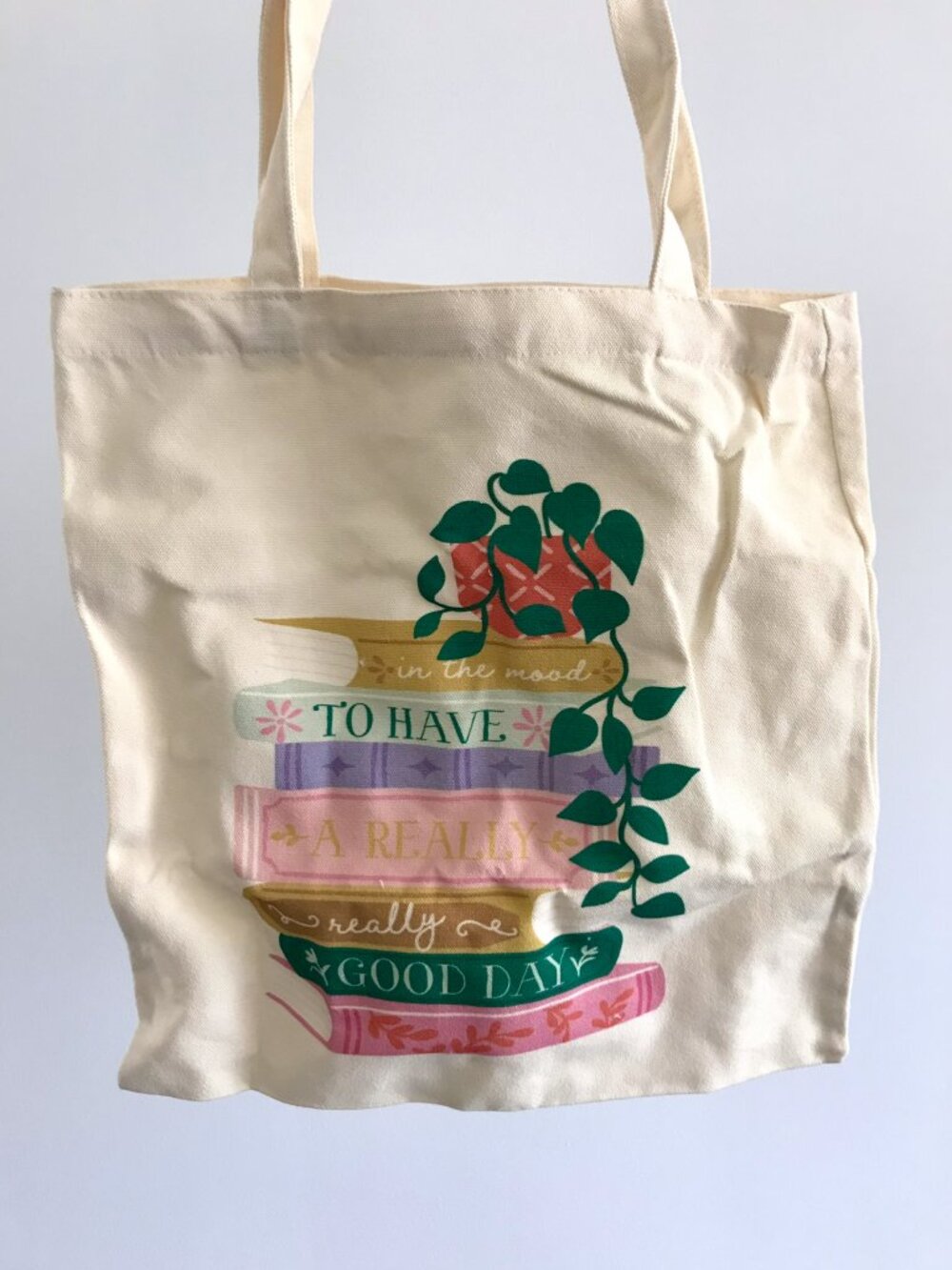 Tote with Book Print